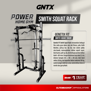 POWER HOME GYM GENETIX FIT SMITH SQUAT RACK