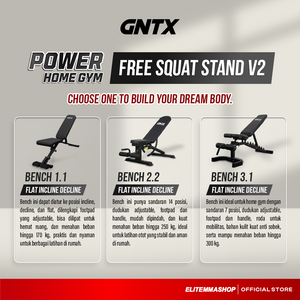 POWER HOME GYM GENETIX FREE SQUAT STAND V2