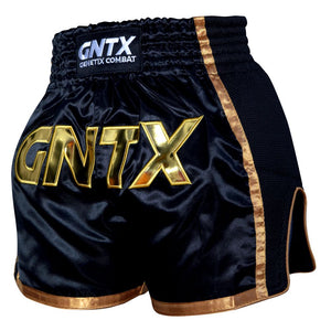 GENETIX GNTX GOLDEN MUAY THAI SHORTS BLACK