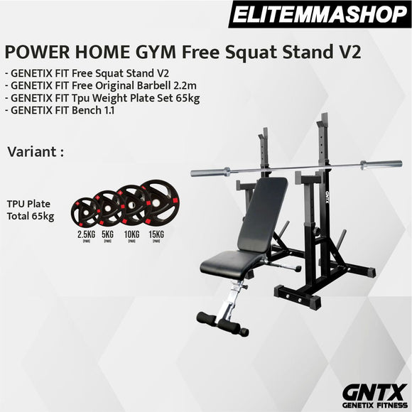 POWER HOME GYM GENETIX FREE SQUAT STAND V2