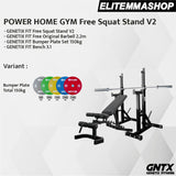 POWER HOME GYM GENETIX FREE SQUAT STAND V2