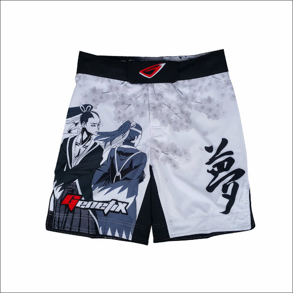 GENETIX SAMURAI MMA SHORTS White