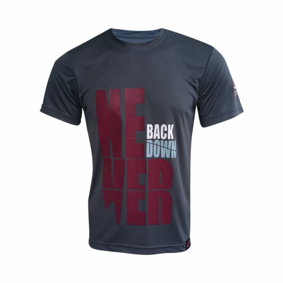 GENETIX NEVER BACK DOWN Tshirt Dark Grey