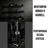 GENETIX FIT 9 Bar Olympic Barbell holder