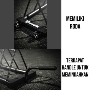 GENETIX FIT Horizontal Weight Plate Storage (Round Tube)