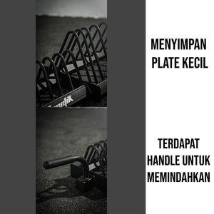 GENETIX FIT Horizontal Weight Plate Storage (Square Tube)