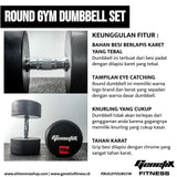 GENETIX FIT Round Gym Dumbbell Set 2.5-30KG SET (Pair)