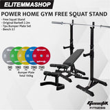 POWER HOME GYM GENETIX FREE SQUAT STAND